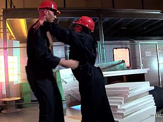 The Busty Arrogant Brunette Boss Teaches Construction Worker to Finish Job