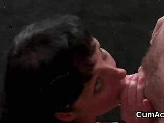 Feisty Peach Sucks Jizz Facial