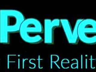 Busty British milf chats then sucks nerd cock