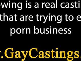 Guy receives anal pounding in gay casting interview