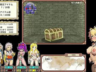 trying out this wild dungeon game with four hot anime bitches