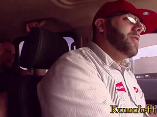 sexy teen 18+ gets ice cream then rough sex with blowjob and cumshot