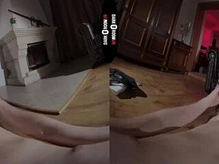 Intensely suck and handjob in dark room VR for bonus ass