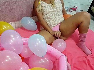 Latina Teen's Big Ass Balloon Fetish!