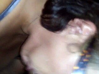 she performs deepthroat on a big cock