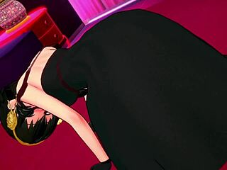 yor forger embarks on a new mission in her job outfit at the love hotel