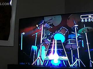 cheating with ex while gaming leads to big creampie