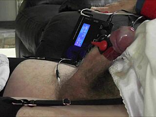 Electro Stimulation Induces Intense Orgasm Without Hands, Leading to Cum Release