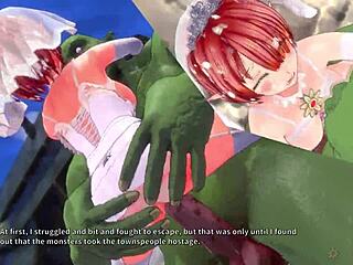 bride ricca meets big orc in 3d hentai game