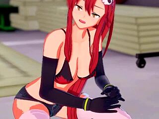Skinny babe Yoko Littner gets horny and craves hard sex in Gurren Lagann.