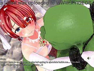 bride ricca meets big orc in 3d hentai game