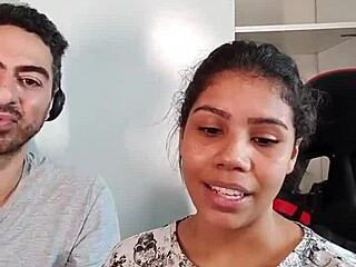 lunna vaz stars in risky brazilian latina couple clip