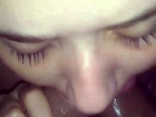 라티나 초보, 거대한 검은 자지 다루는 중