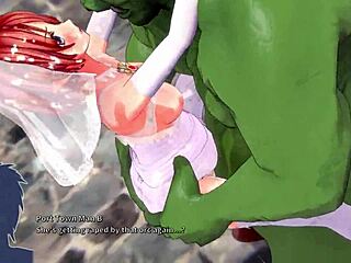 bride ricca meets big orc in 3d hentai game