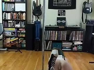 black and white skirt striptease with big tits and ass