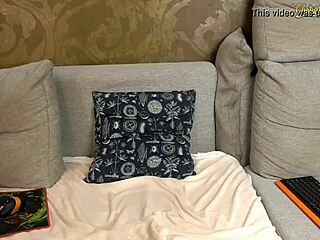 Huge tits blue eyes milf intensely masturbates her asshole with dildo on webcam