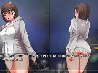 Girl enjoys a naked night stroll and masturbates at doors - part 1