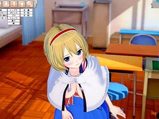 Alice Margatroid 在3D本子中揉胸