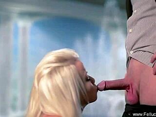 sultry blonde babe masters blowjob skills 💦