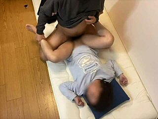 horny japanese couple can't wait and starts banging on the balcony! 😈