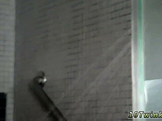 Hard bareback sex with my gay twink boyfreind in the bathroom