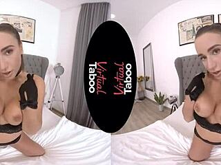 Virtual Taboo: Silky Babe's POV Masturbation Orgasm!