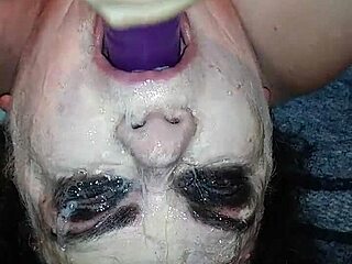 You won't believe how messy Ms. TL's throat gets with that dildo