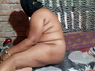 Indian girl with natural tits fingering herself to orgasm on chair, so hot! 🔥