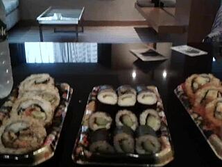 The maid cleans the house efficiently.