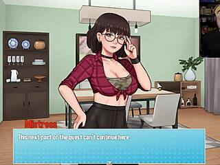 Breaking Character During Roleplay with House Chores Blowjob and Footjob Cumshot