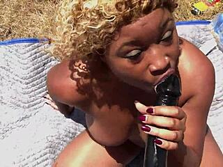 porsha carrera drills nina rivera's pussy with strapon on beach! 🔥