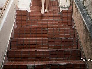 hiding in backyard to masturbate solo! 😈