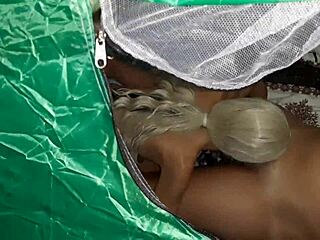 Watch those lesbian girls peeping and licking pussy in the tent?