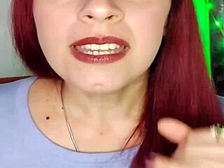 Shyyfxx, a redhead Argentinian, reacts to community tributes in POV close-up
