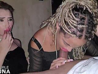 Two Naughty Teens Messing Makeup in Swing House