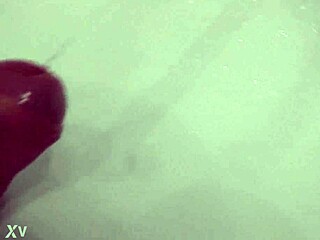 He's Pissing with a Hard Cock, Ready for That Cumshot Blast