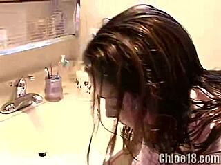 CHLOE 18 FONDLES AND FINGERS HER PUSSY