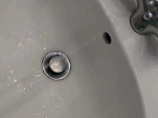 He's Pissing with a Hard Cock, Ready for That Cumshot Blast