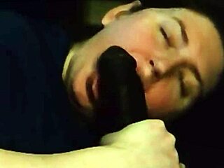 succulent samantha deepthroats and swallows a big black cock