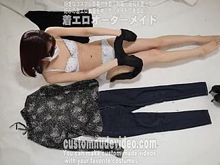 amateur strips and rips underwear in fetish play