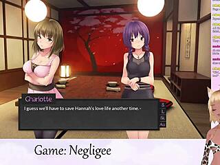 Lewdneko Vtuber Explores Negligee Game in Part 6 With Steamy Lesbian Action