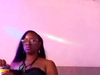 Ebony Babe With Natural Tits In Solo Fetish