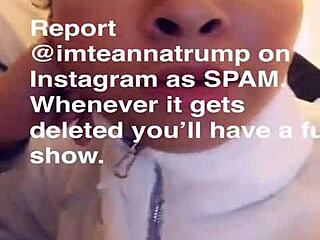 Новата Teanna Trump дава мазна свирка на стълбите на големия черен кура чудовище