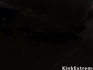 redhead slut takes hogtie and vibrator