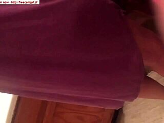 watching my step mom on webcam for a long time