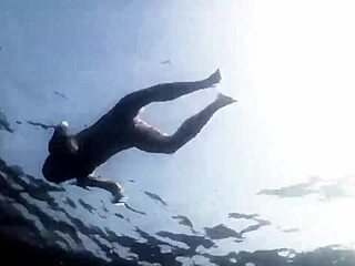 I watch the bikini girl swim