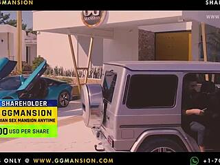 brunette displays her big ass in lingerie