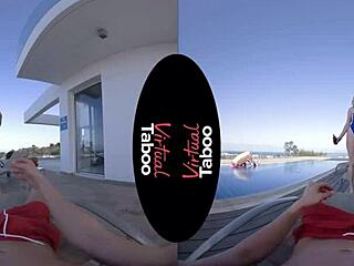 Blonde Gives Intense Blowjob and Handjob in POV Taboo Scene