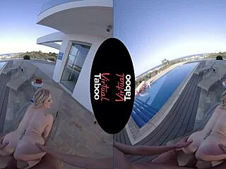 Blonde Gives Intense Blowjob and Handjob in POV Taboo Scene