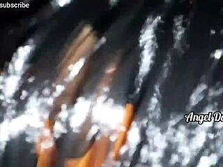 Latina Ebony Girl Performing Deepthroat Sucking